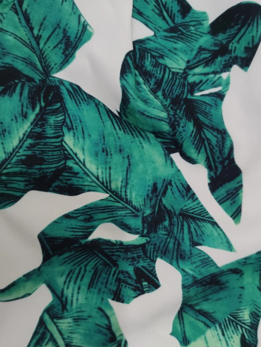 A. Peach Green Stripe Tropical Romper - Picture 4 of 8
